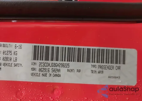 2016 Dodge Charger Sxt z USA, uszkodzony, nr VIN 2C3CDXJG9GH298225